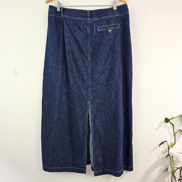 VTG White Stag Womens Midi Denim Skirt Sz 16 Blue Jean Pockets Modest Classic - Picture 2 of 9